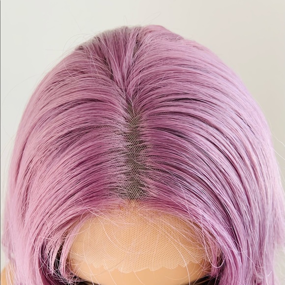 Versatile Plum Color 4x4 Lace Front Heat Safe Synthetic Wig - Picture 13 of 15